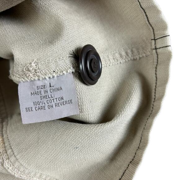 BKE Vintage Jacket Women Sze Large Light Tan Khaki Cotton Buttoned Utility Style - Picture 9 of 12